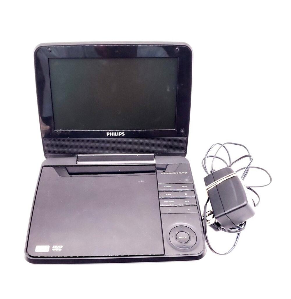 Philips PET741/37 Portable DVD Player White Tested With Power Cord